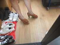 Sapatos camel com franjas