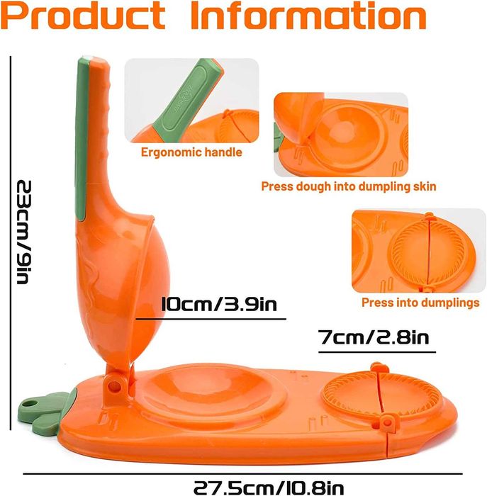 Máquina de fazer rissóis, laranja, novo