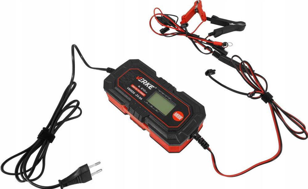 Prostownik Ładowarka Akumulatora 6V/12V 4A LCD VERKE