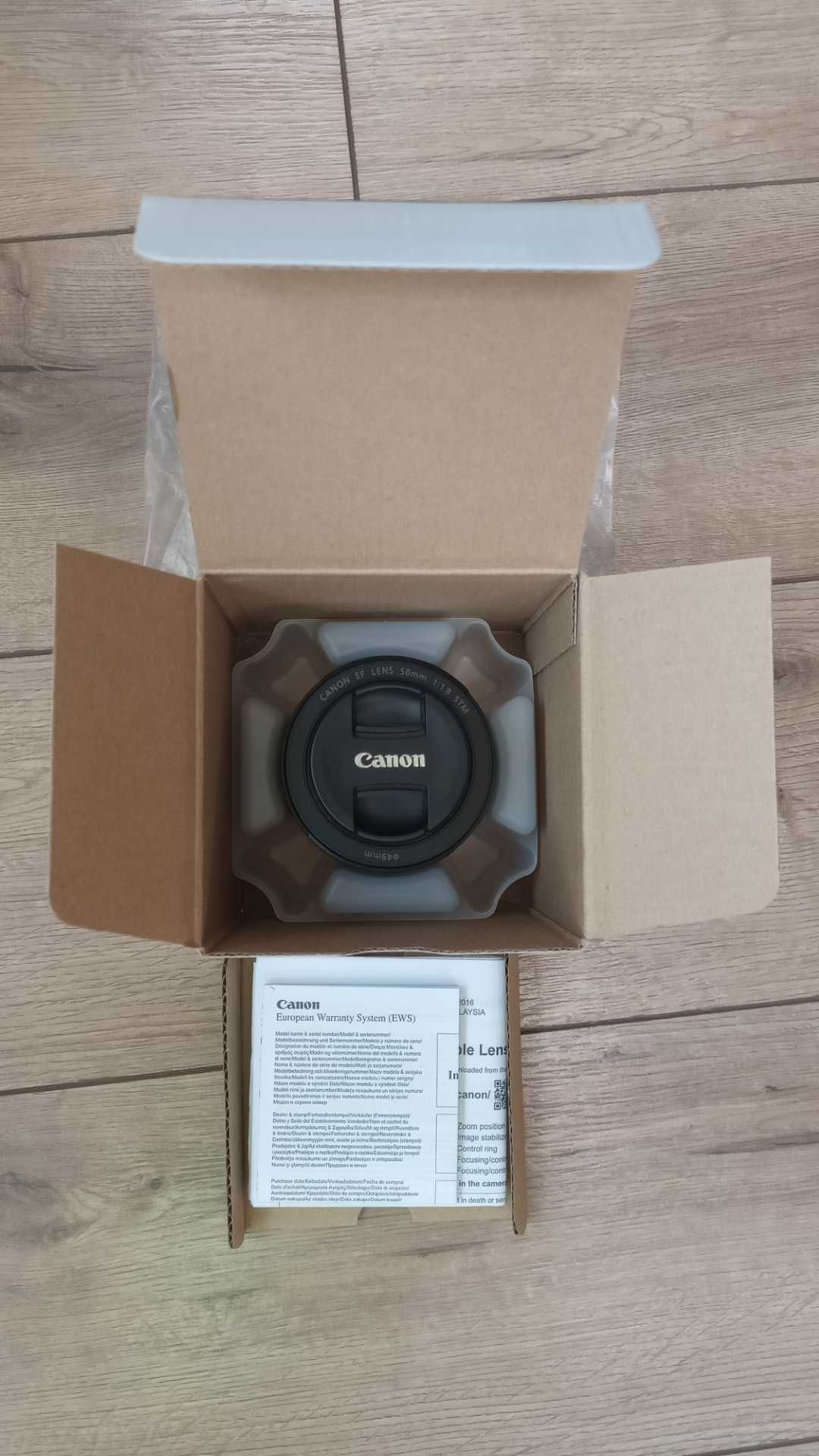 NOWY Canon EF 50mm 1:1.8 STM + filtr UV Marumi - GWARANCJA 04.2027