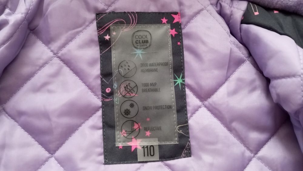 Cool Club kurtka narciarska dziewczęca r 110, NOWA