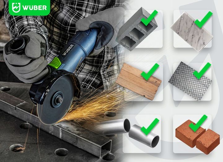 Kątówka Szlifierka Kątowa Diax 1500w Mocna + 10 Tarcz 125mm Zestaw Xxl