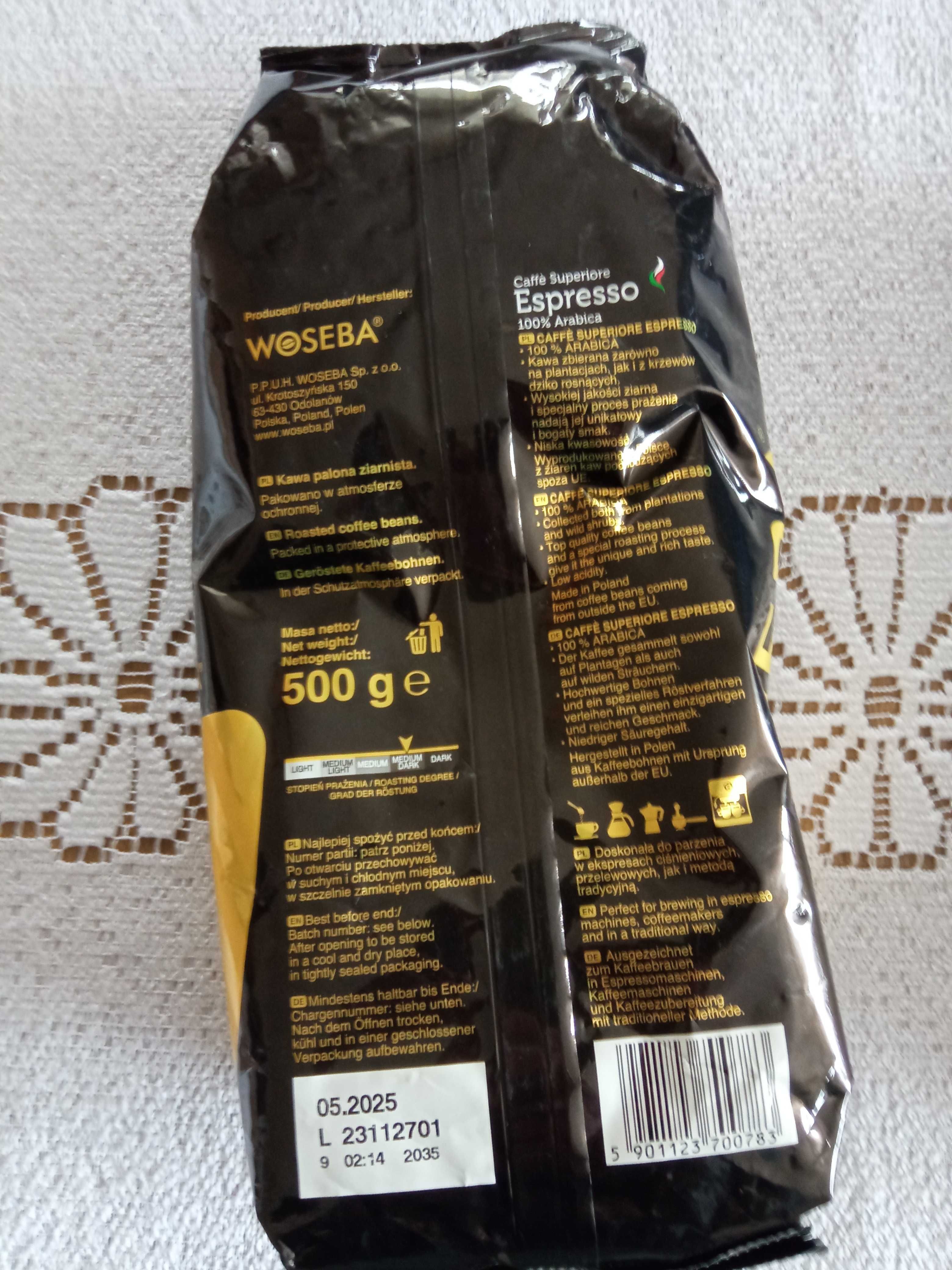 Kawa Woseba espresso 500g ziarno