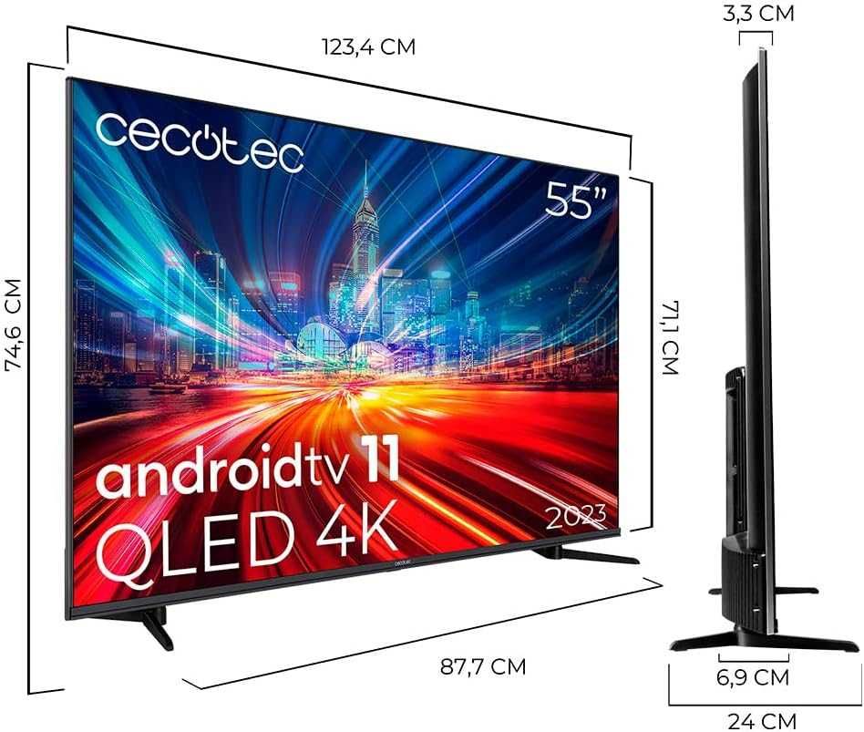 Акція! Телевізор 55" Cecotec VQU11055+ S (4K Android TV QLED)