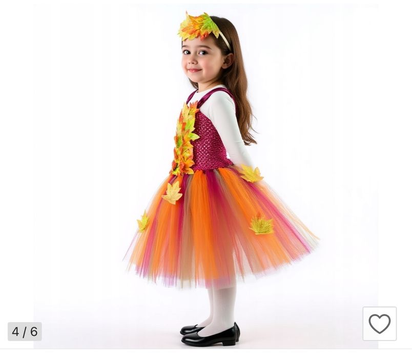 Strój Pani Jesień Przebranie Bal Jesieni Dyni Świeto Bajki 110-116