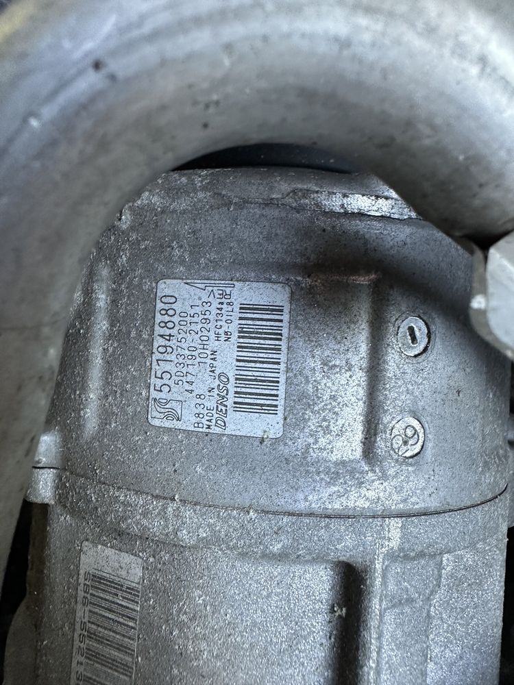 Compressor de ac com tubagem fiat punto evo 1.2 8v