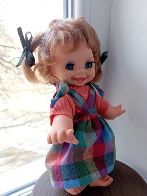 Кукла чудик рыжик с зубками Schalkau Шалькау редкость  ГДР