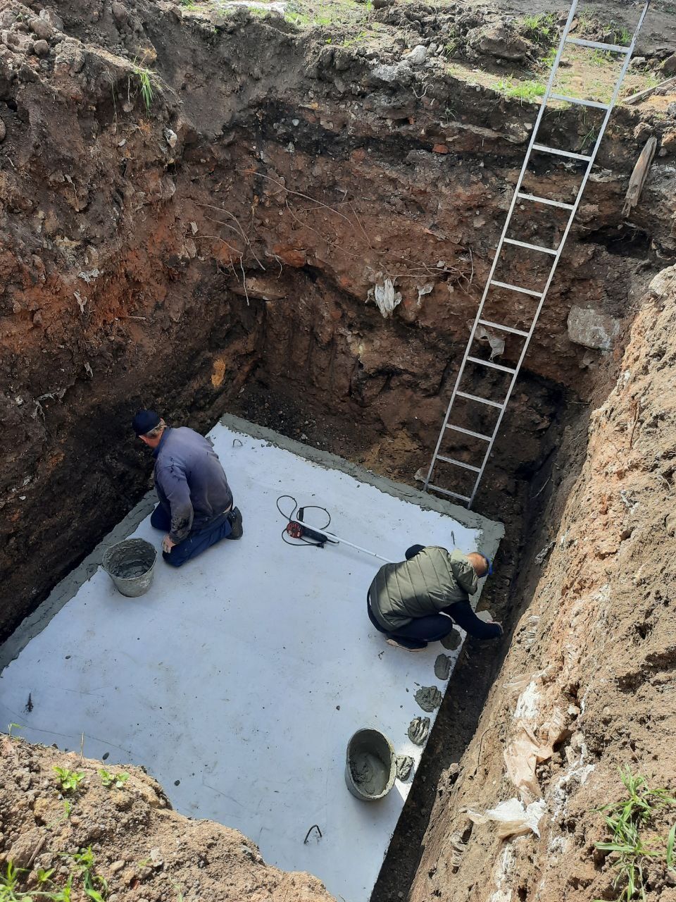 Водонепроницаемый погреб из гидробетона под ляду  12.474 м3