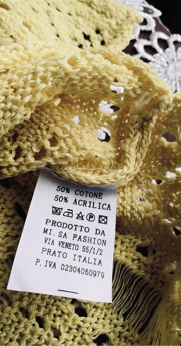 Narzutka sweterkowa ażurowa oversize koronkowa