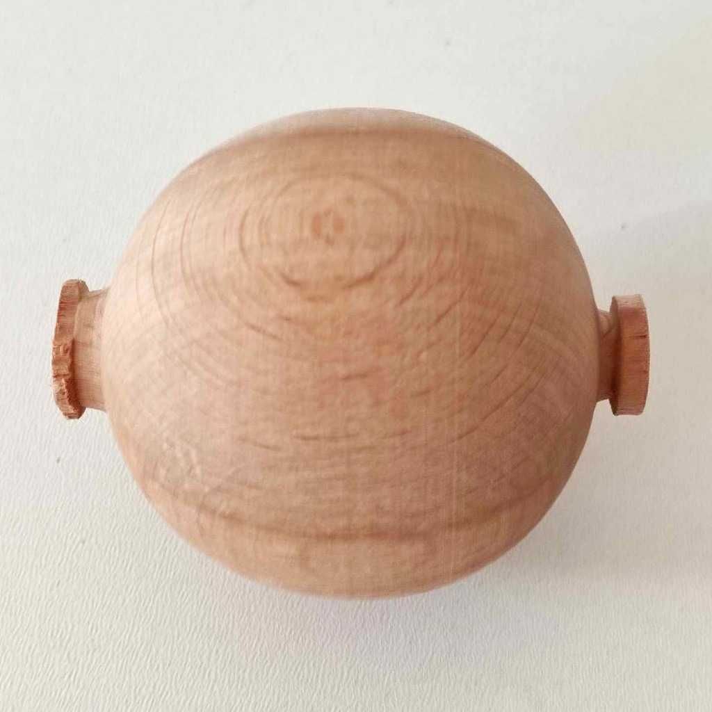 Toczona kula drewniana bukowa rękodzieło, decoupage 67 mm