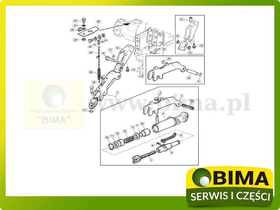 Stabilizator podnośnika John Deere 7600  7610  7630  7700  7710  7800