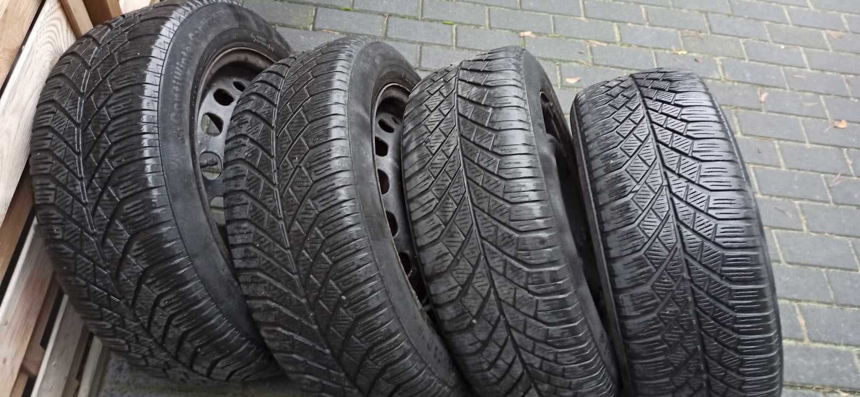 Felgi z Oponami zimowymi 205 55 R16 Continental VW Skoda 5x112