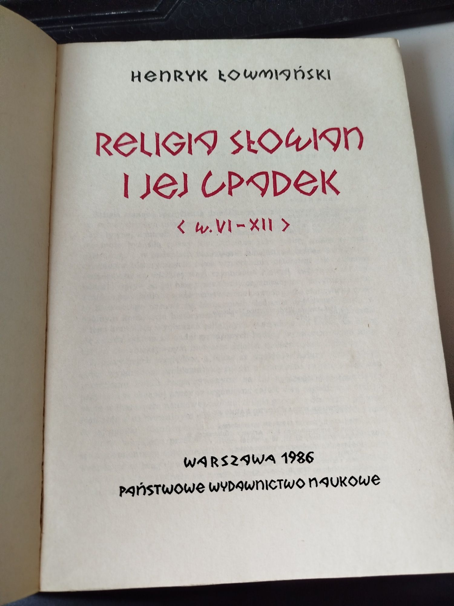 książka Religia Słowian i jej upadek, Henryk Łowmiański