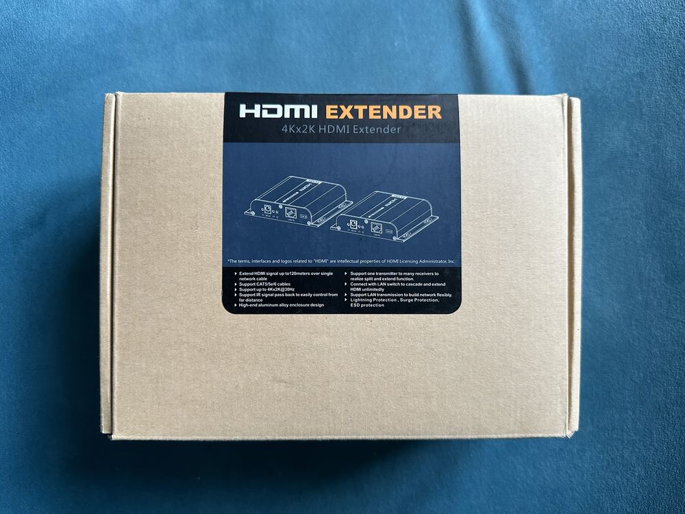 Transmisja HDMI po skrętce Extender HDMI na IP 4Kx2K (TX+RX)