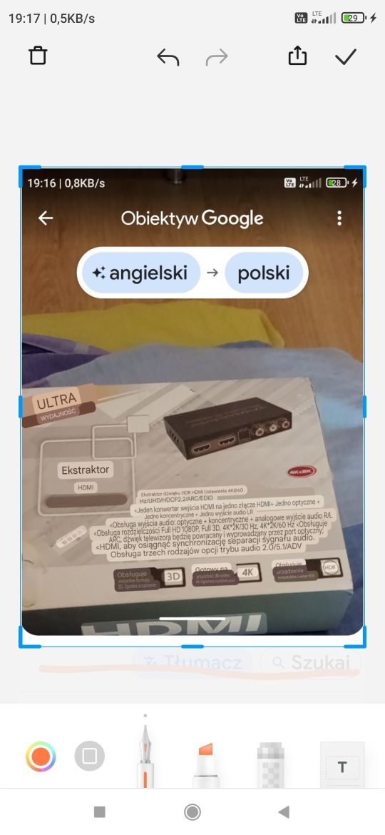 Extractor HDMI z zasilaczem