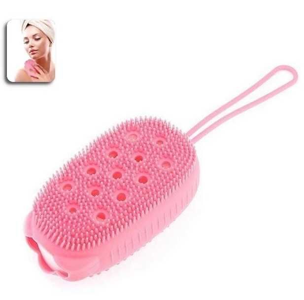 Двухсторонняя силиконовая мочалка массажная для тела Bath Brush