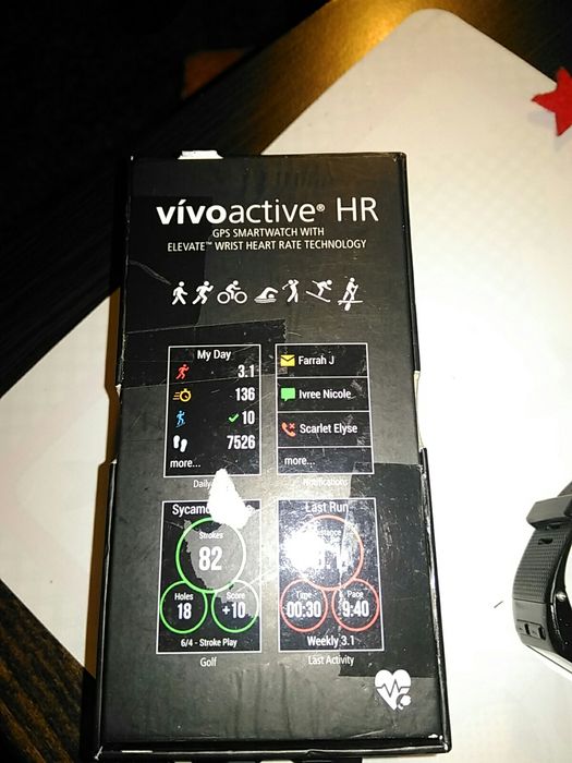 Garmin Vivoactive HR zegarek sportowy GPS pulsometr kalorie kilometry
