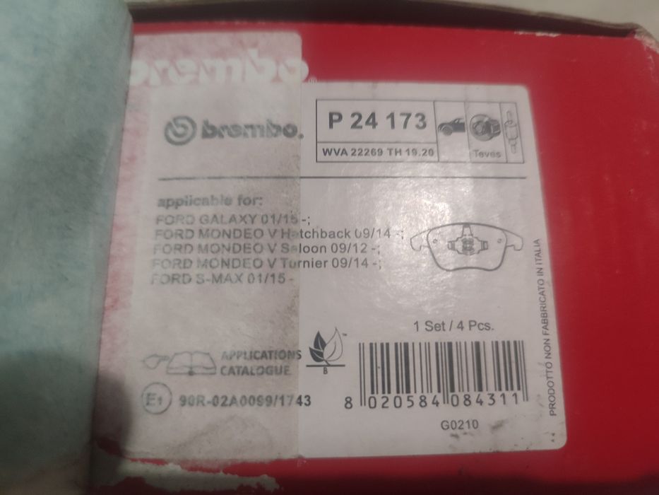 Klocki hamulcowe przód Brembo Ford Mondeo V, Galaxy III, S-max
