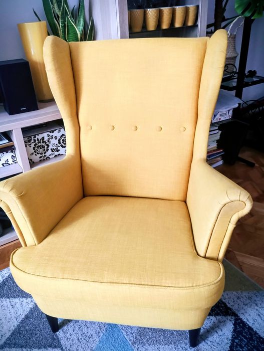 Fotel uszak żółty IKEA używany