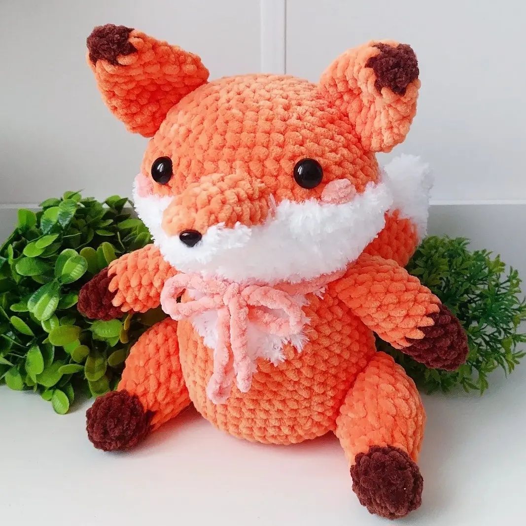 pluszak rudy lis amigurumi