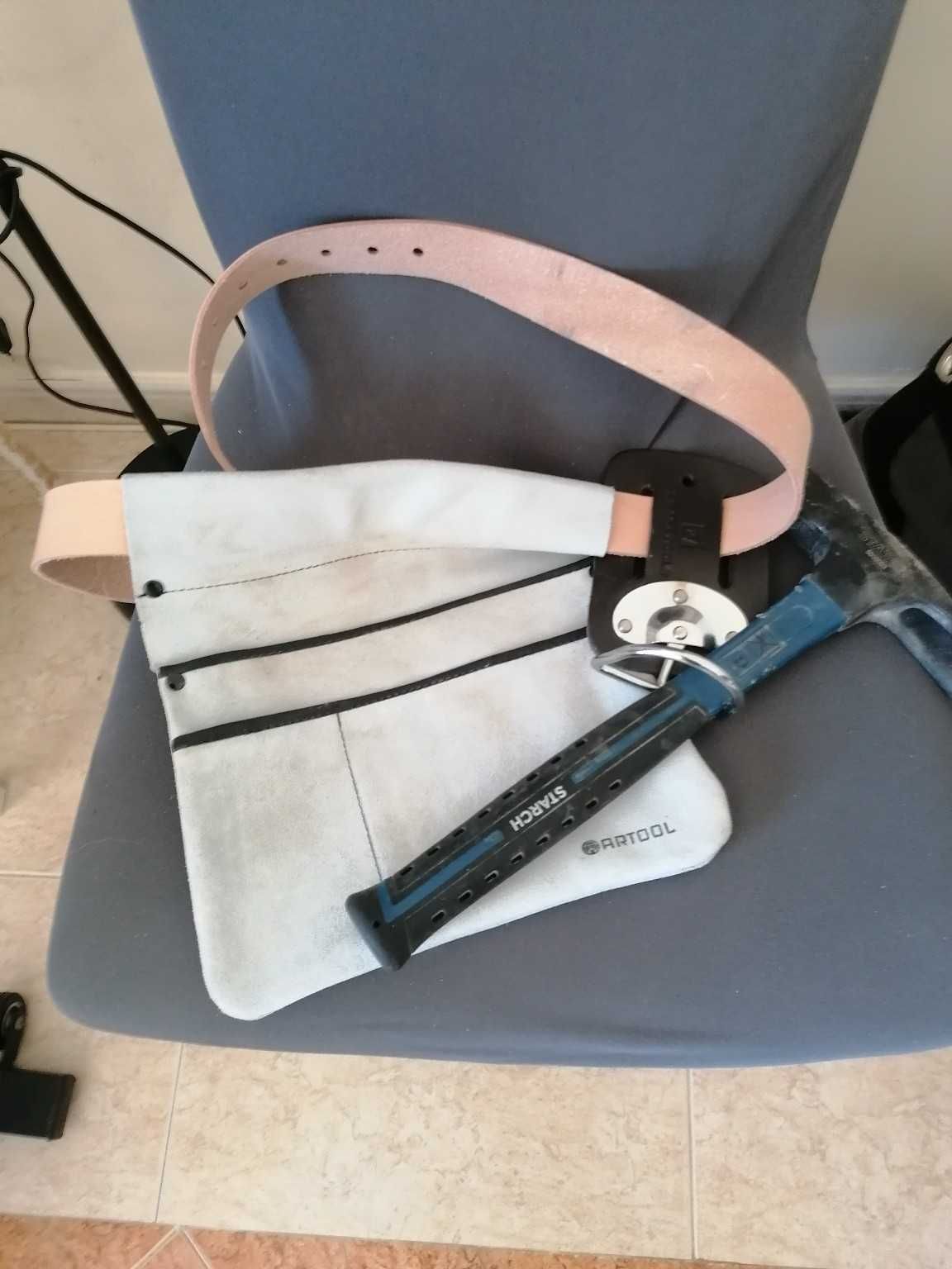 Conjunto Profissional: Cinto +Bolsa + Martelo com OFERTA CAPACETE