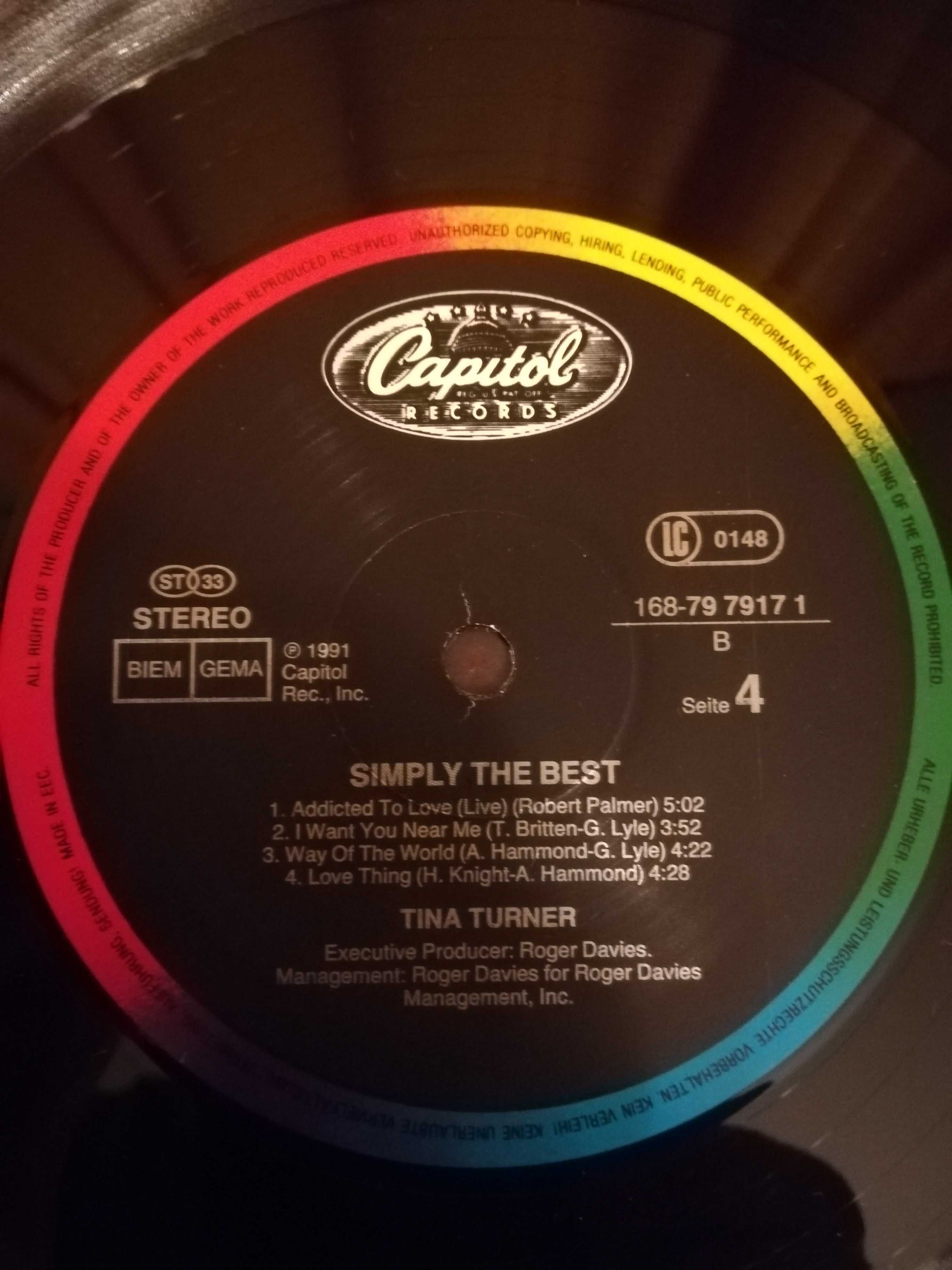 Tina Turner Simply The Best 2xLP winyle pierw. wyd. EUR 1991 r. EX-