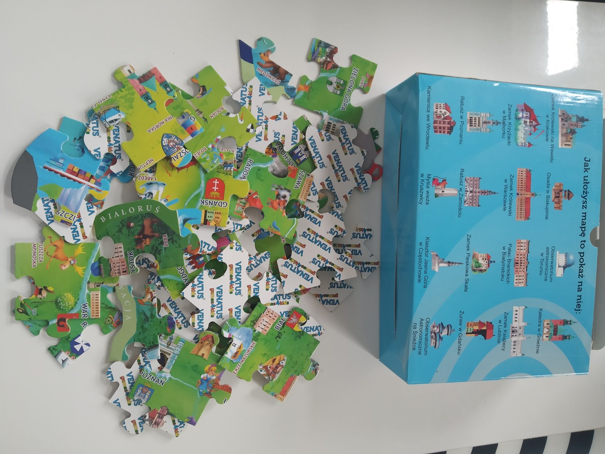 Puzzle mapa Polski 45 elementów