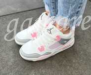 Damskie Jordan 4 pink sneakersy modne buty sportowe retro 36-41