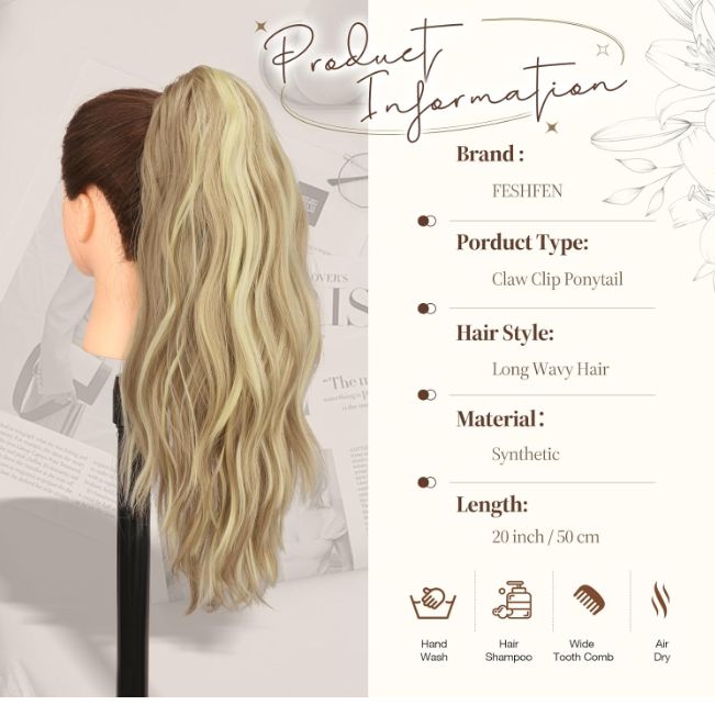 feshfen blond kucyk z klipsem