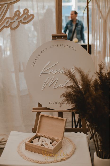 Tablica powitalna ślub drewniana personalizowana
