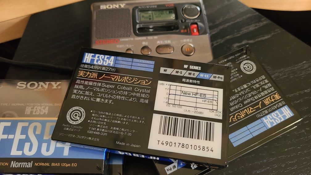 Новые Аудиокассеты SONY HF-ES54 Made in Japan 1989 Идеал (Pre-Top)