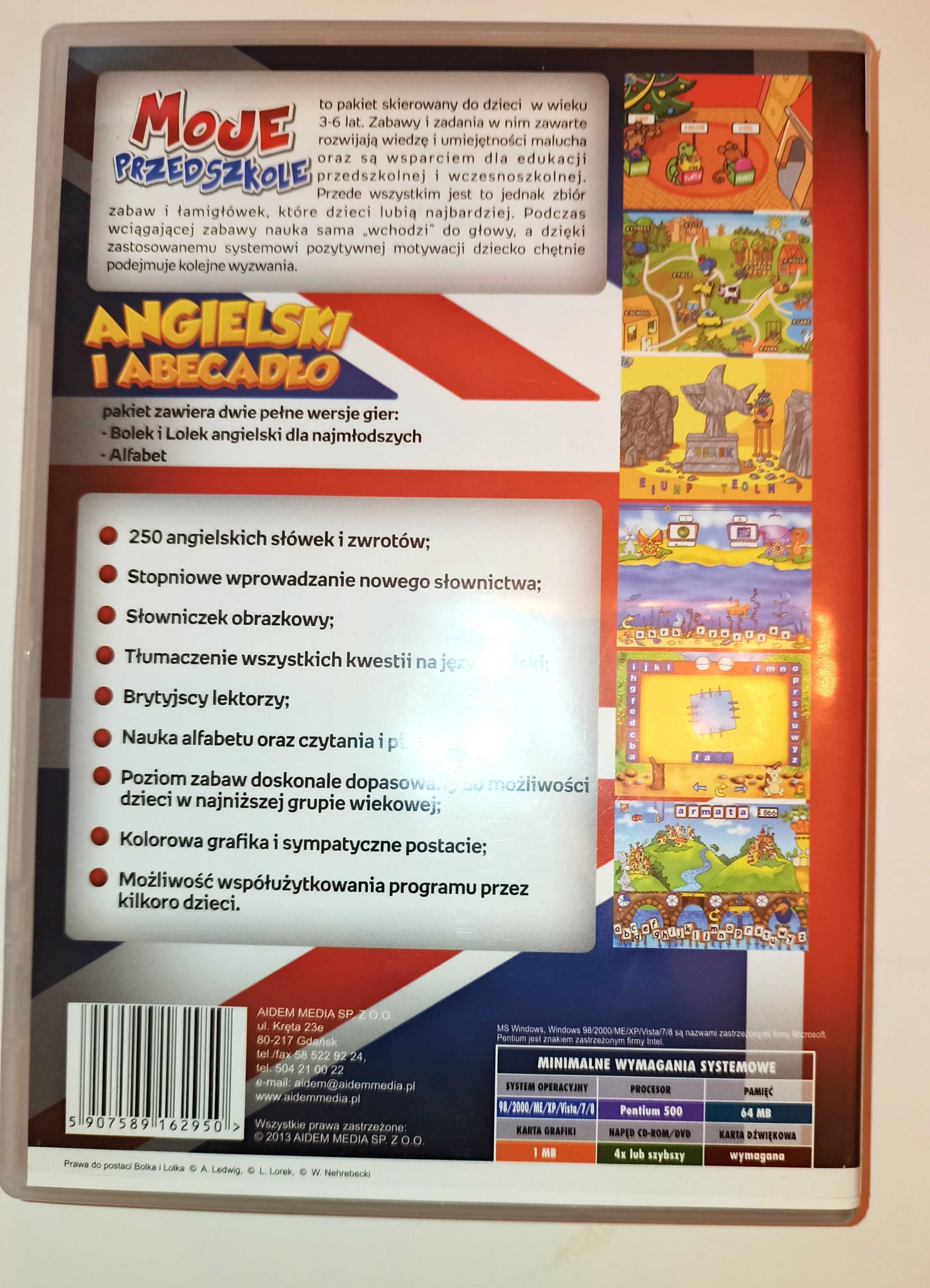 Pierwsze przedszkole CD ROM, dzieci od 4 lat, do nauki angielskiego