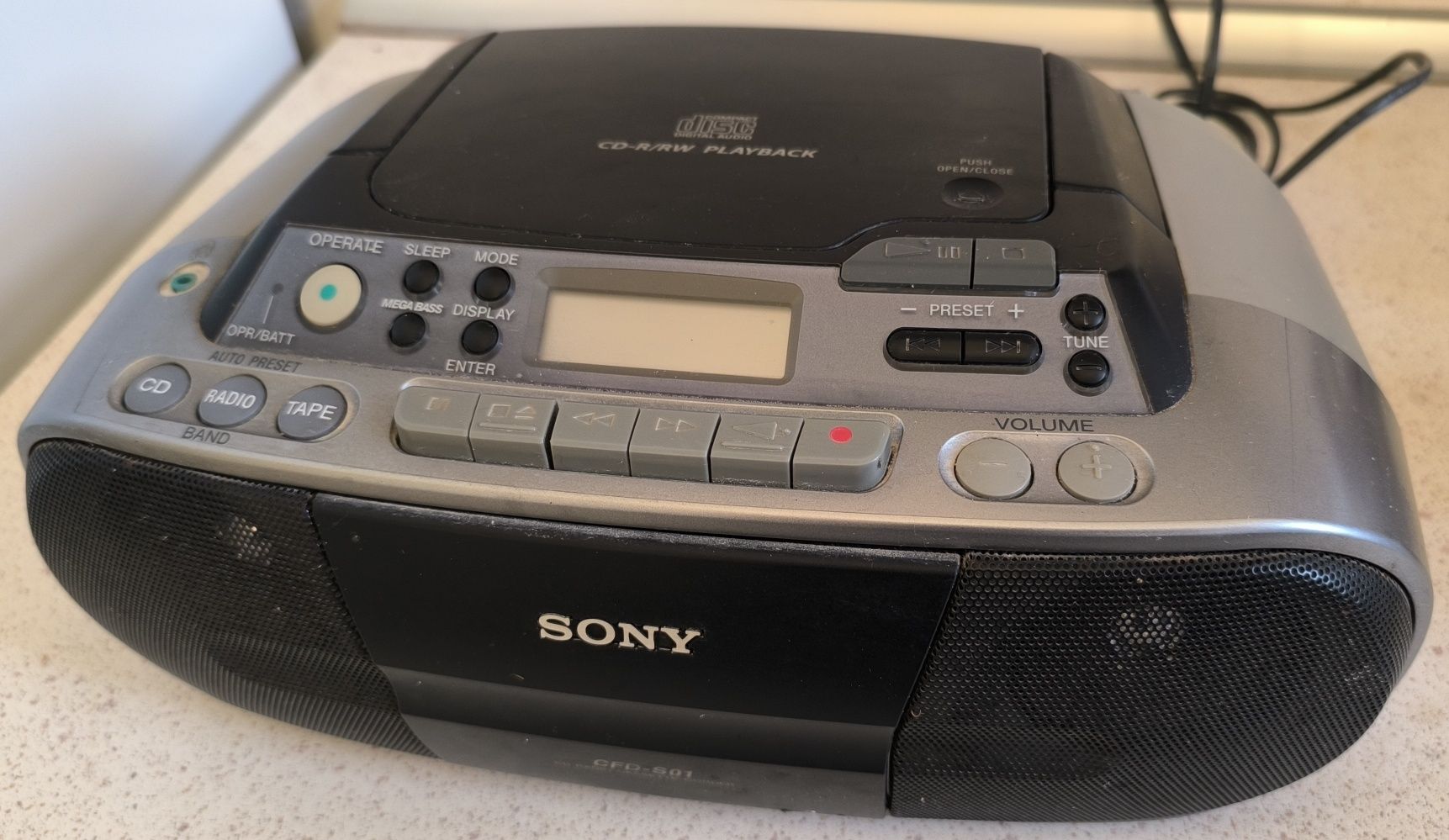 Rádio/leitor de CD/K7 Sony
