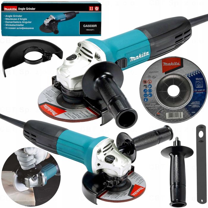 Szlifierka kątowa Makita GA5030R 720W 125mm - ergonomiczna