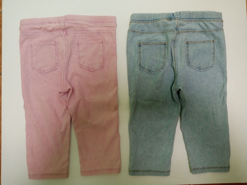 ZARA r.104 leginsy ¾ spodenki jeansowe 2szt.