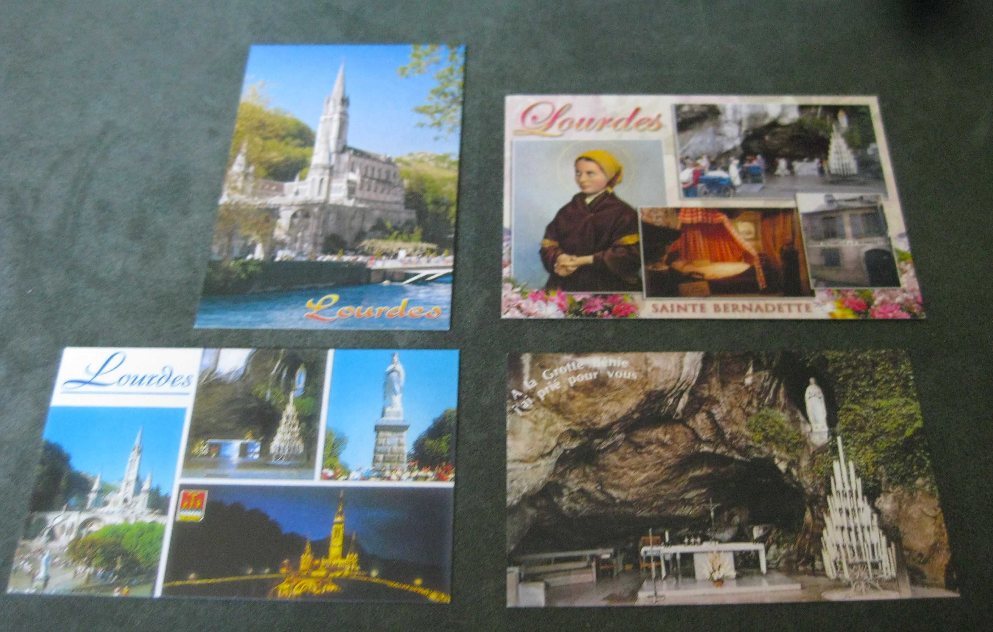 4 Postais de Lourdes (França)