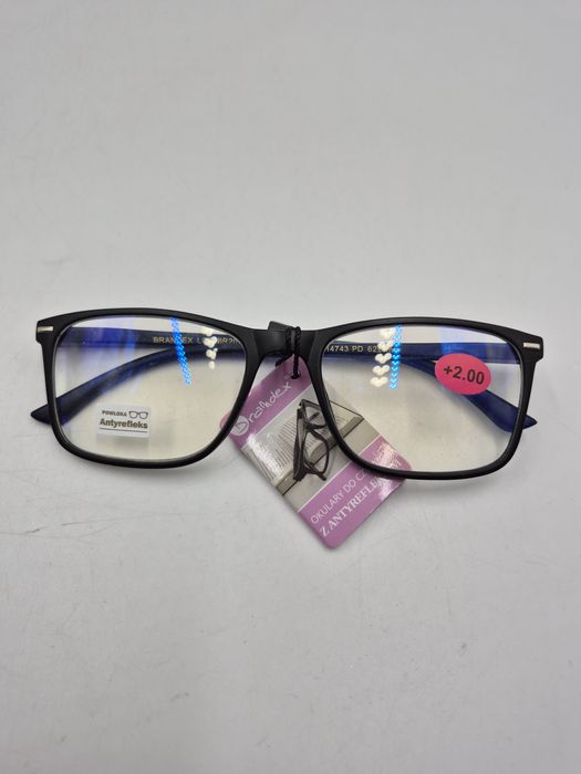 Okulary do czytania z antyrefleksem +2,00