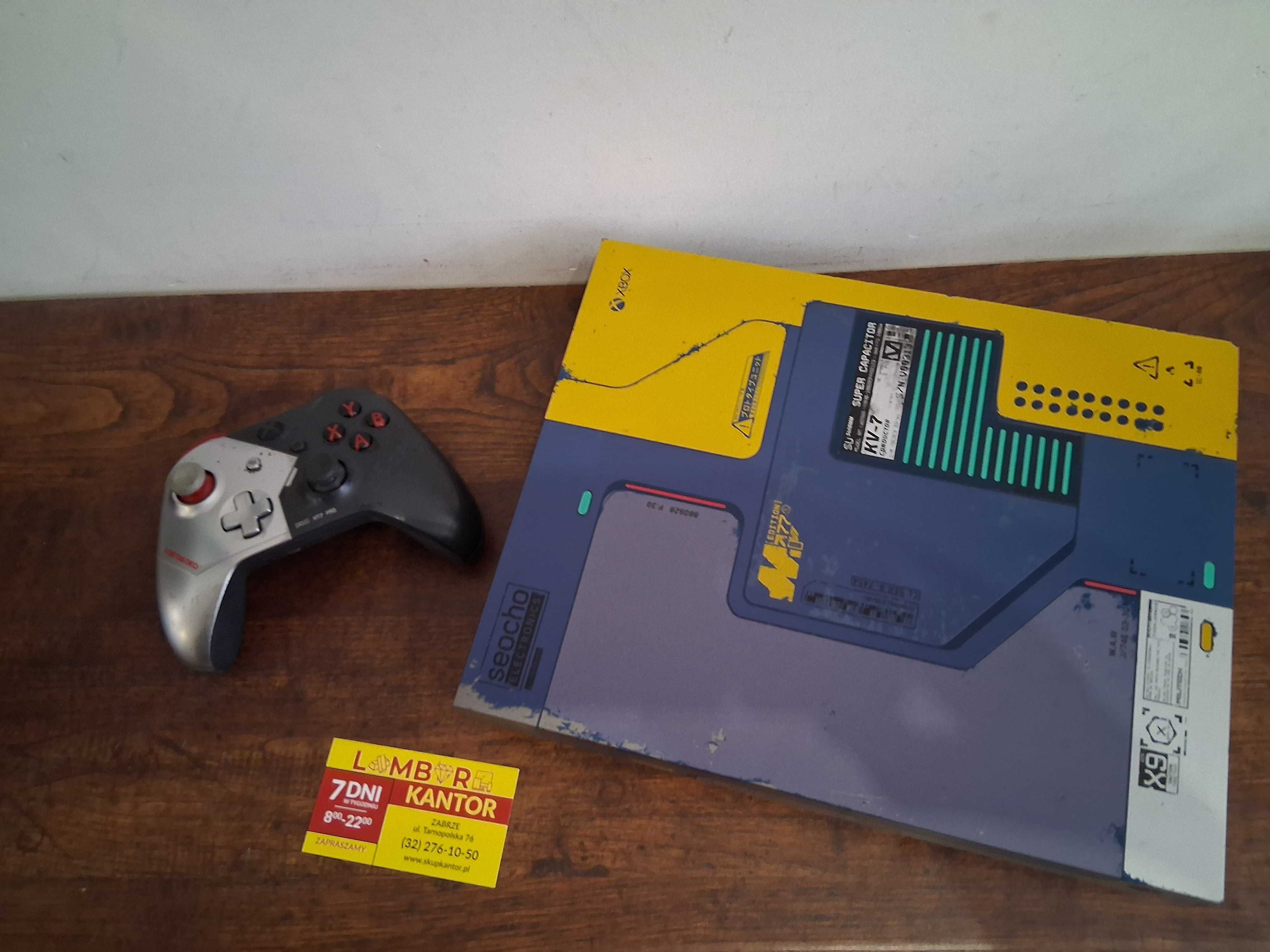 5498/23 Konsola XBOX ONE X Cyberpunk Limited Edition 1TB + pudełko.