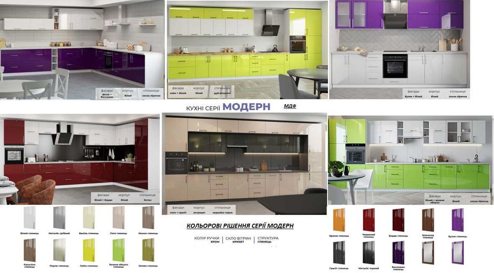 Кухні під замовлення та готові  рішення