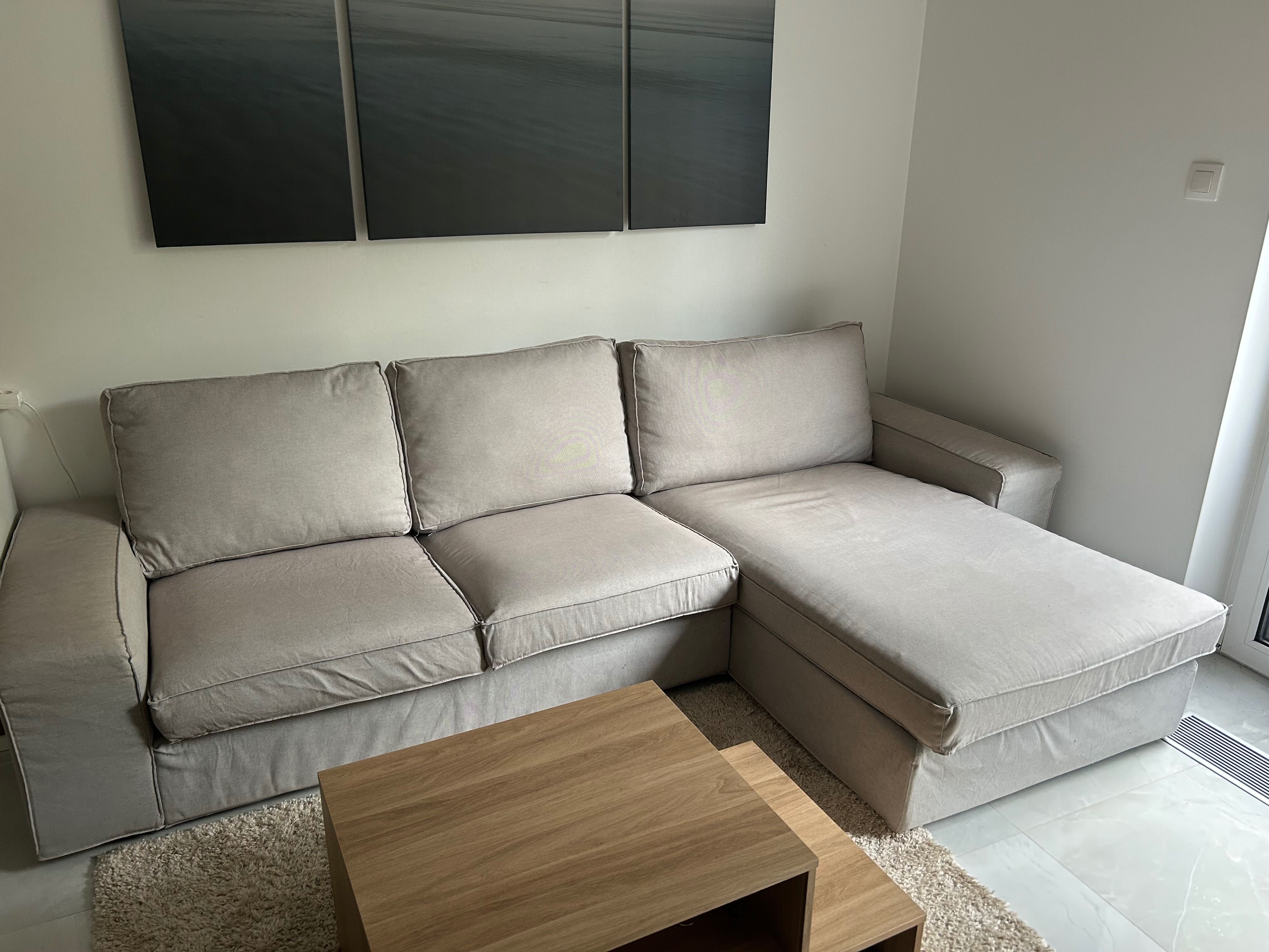 Narożnik modułowy szary Kivik Ikea