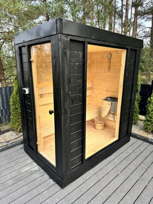 Sauna ogrodowa elektryczna harvia ocieplona