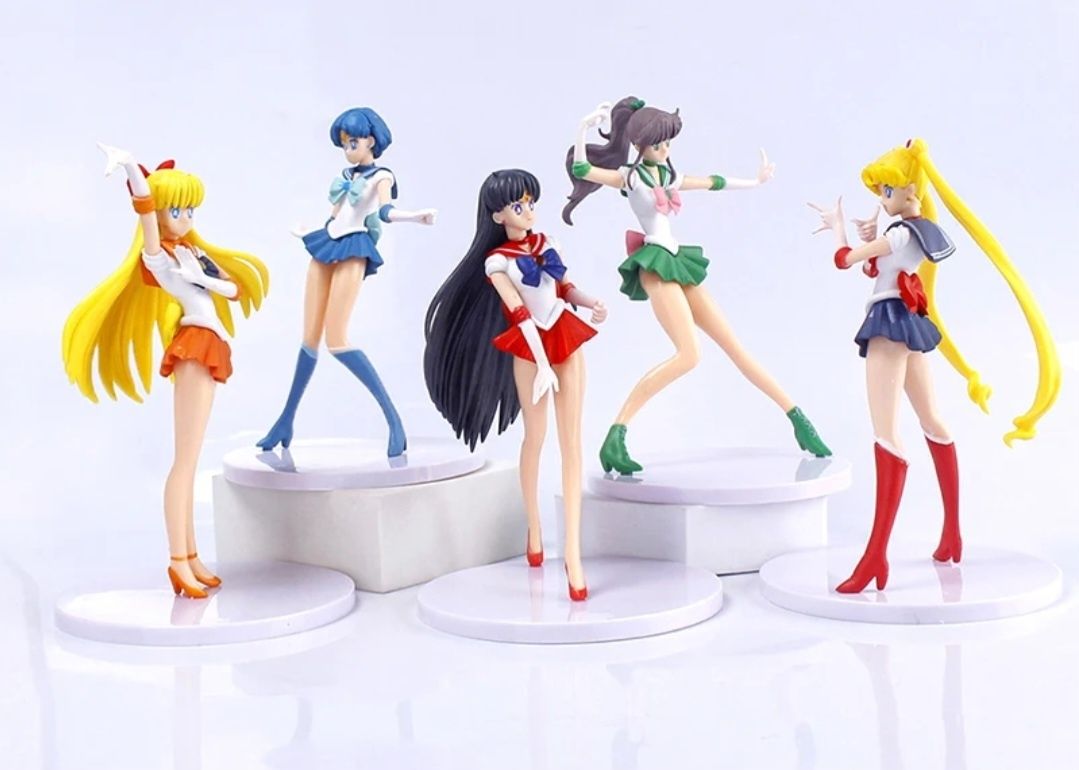 Figurki Czarodziejka z Księżyca Sailor Moon nowe zestaw 5 figurek