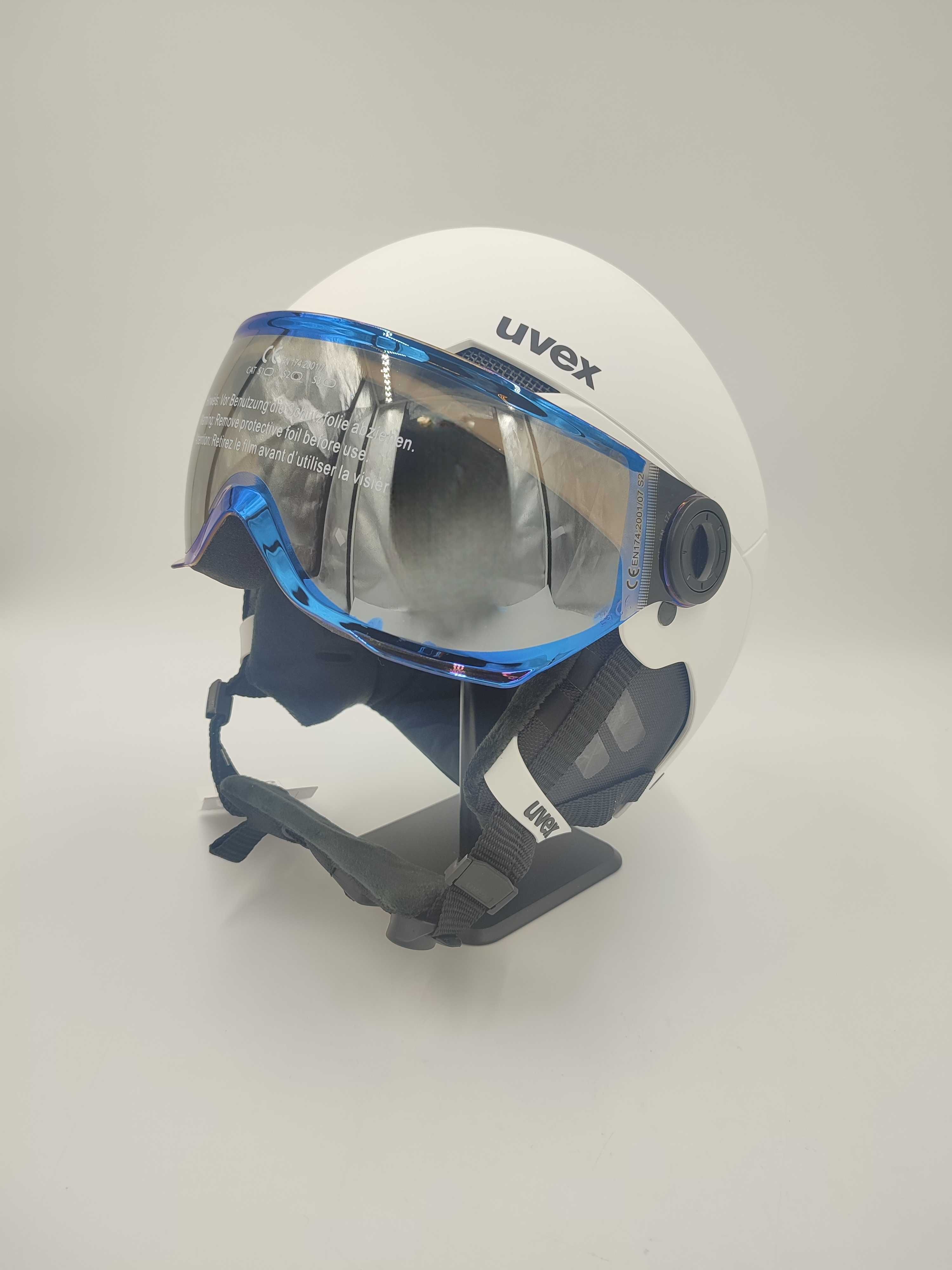 Kask Narciarski UVEX Rocket Jr Visor Biały Mat rozmiar S/M 54-58 cm