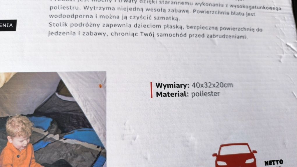Stolik podróżny dla dzieci