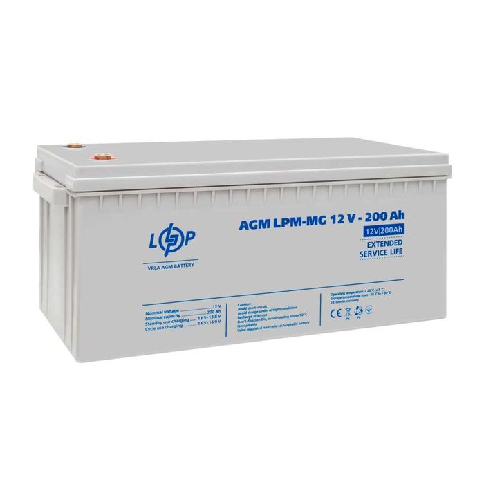 Акумулятор для ДБЖ мультигелевий LogicPower LPM-MG 12V - 200Ah (3875)