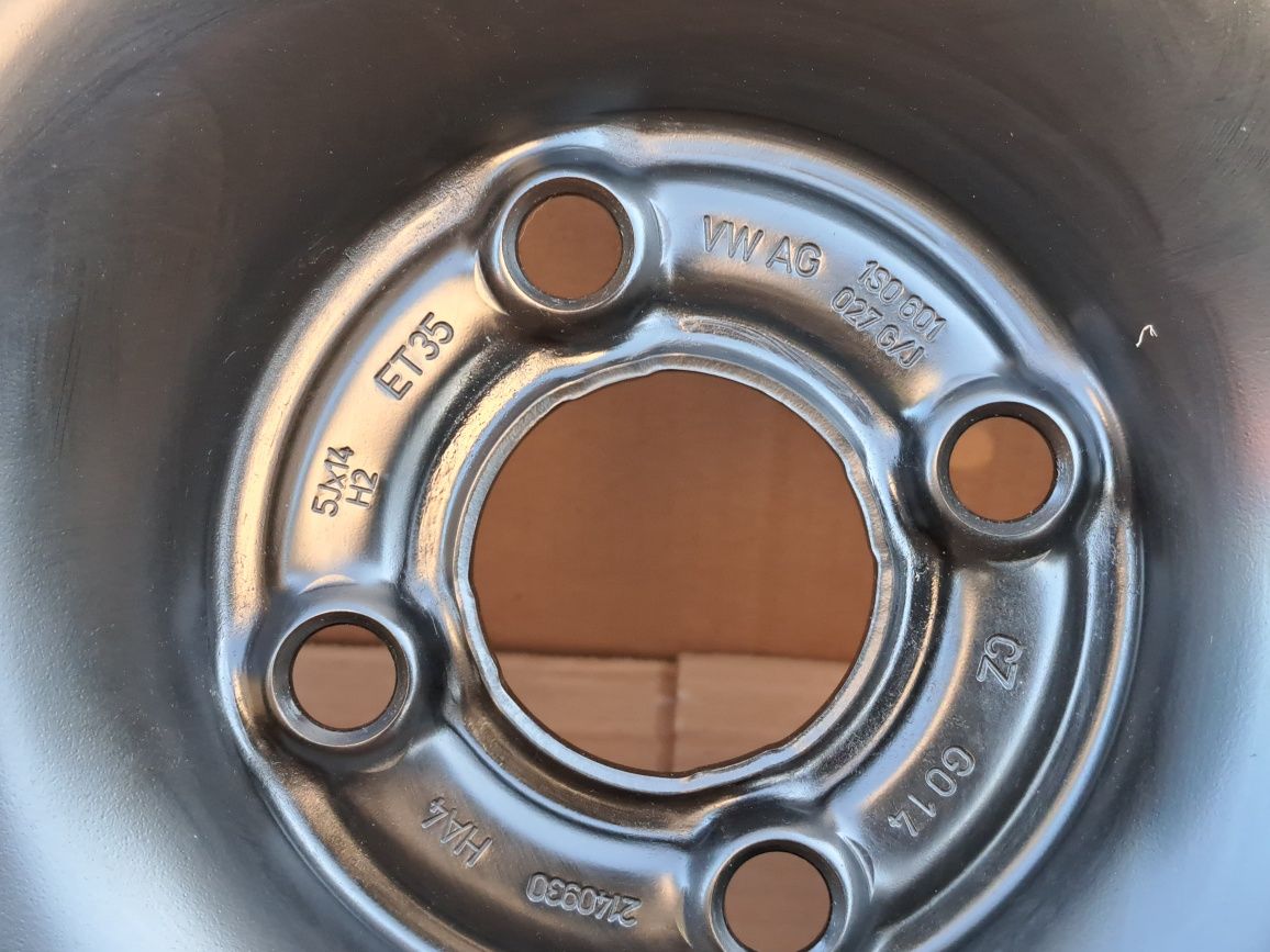 Felgi stalowe 14 4x100 VW UP Seat Mi Skoda Citigo. 5J ET35