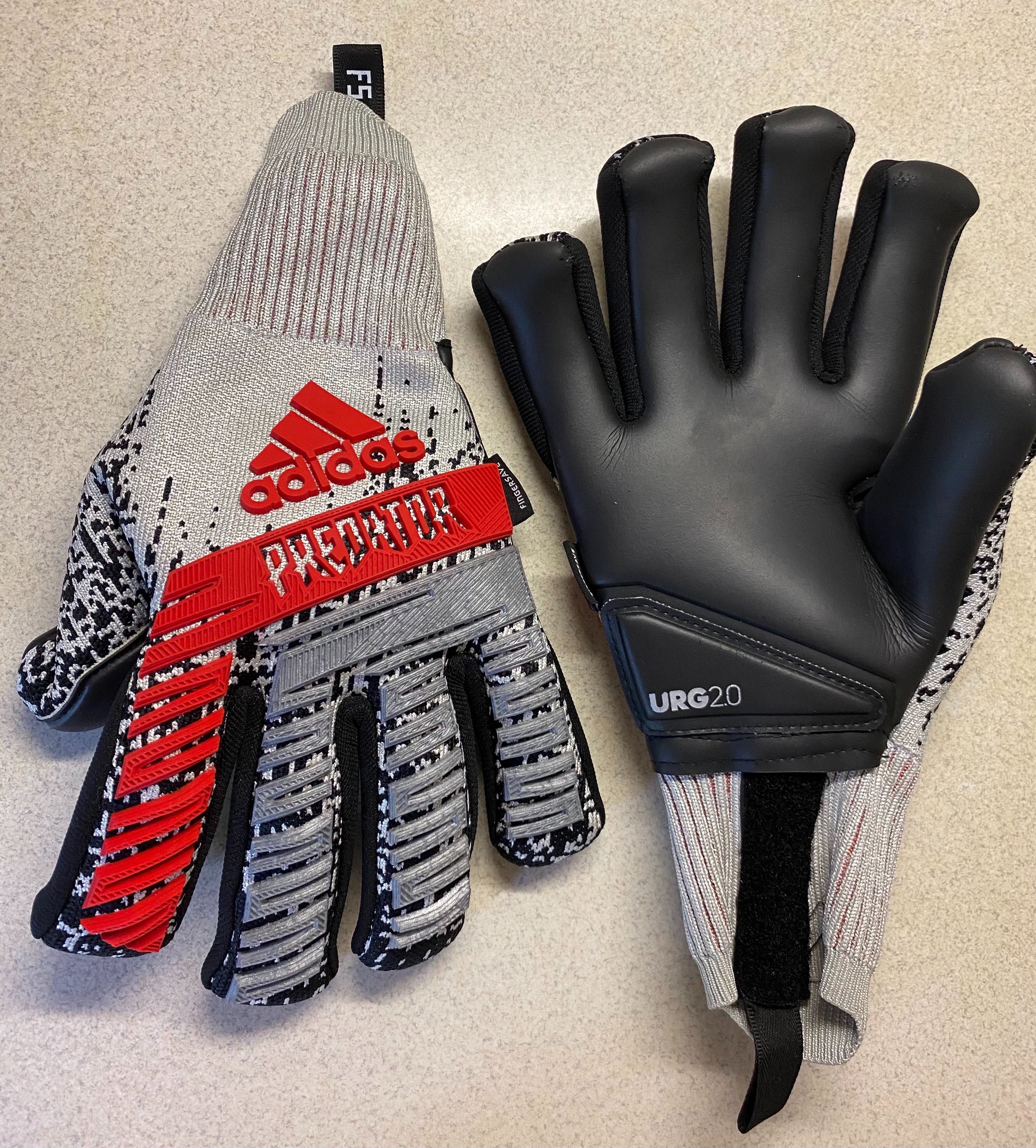Вратарские перчатки adidas Predator Hybrid Pro Silver/Black/Red 8 р.