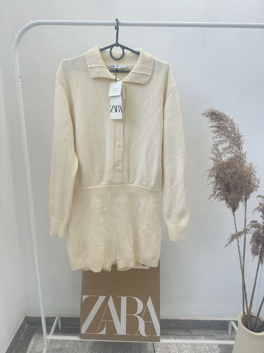 Теплий вязаний ромпер комбінезон шерсть Zara