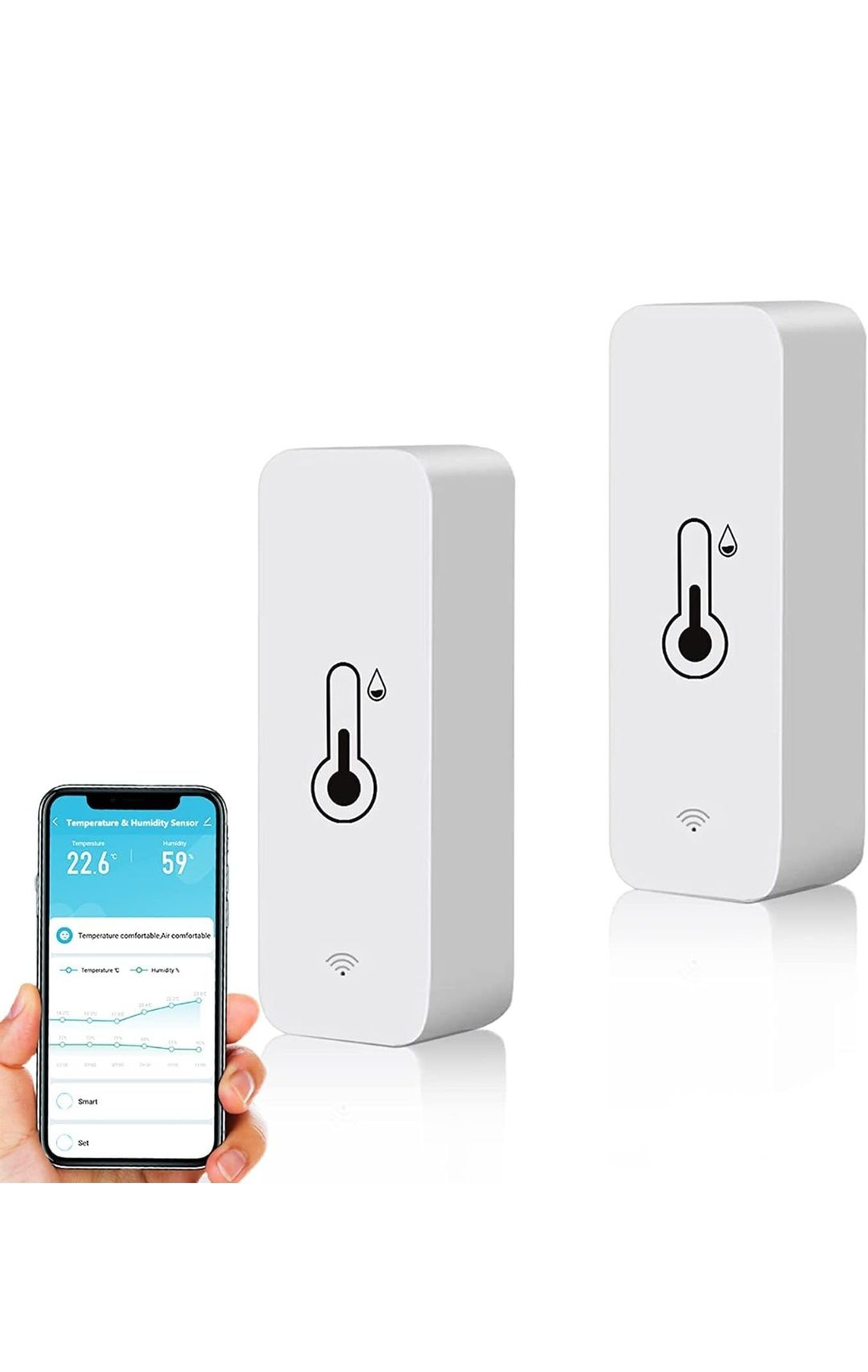 Termómetro higrómetro wi-fi, sensor de temperatura de humidade NOVO