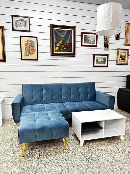 barato sofa cama e puff novo envio gratis